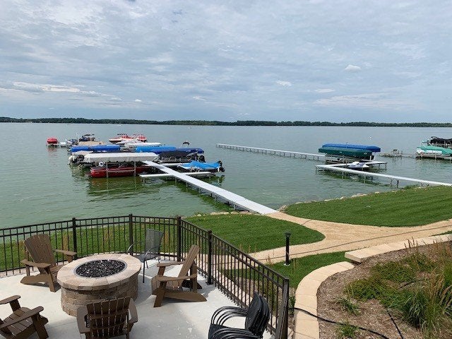 View of the lake from a beautiful Dane County waterfront condo